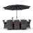 Karas 8 Seater Dining Set with Cushions and Parasol-39926018