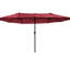 Parasol de patio 15 pi, très grand, double, construction - rouge vin pour piscine, arrière-cour grand, rouille - plaisir extérieur