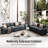 2-Piece Upholstered Living Room Set with Loveseat and Sofa - Oversized Chenille Modular Couch-1562301640