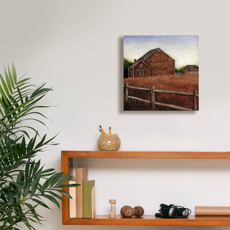 Art mural sur toile August Grove® «Weathered Barns» par David Carter Brown, H 12 po x l 12 po x P 0,75 po