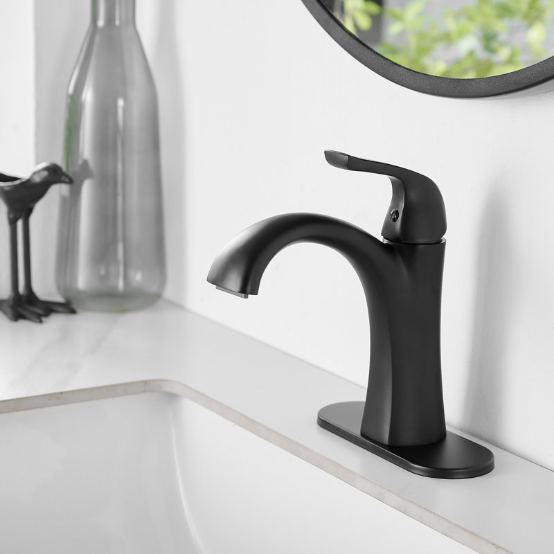 Waterfall Single Hole Bathroom Faucet Single-Handle Bathroom Sink Faucet with Drain Assembly