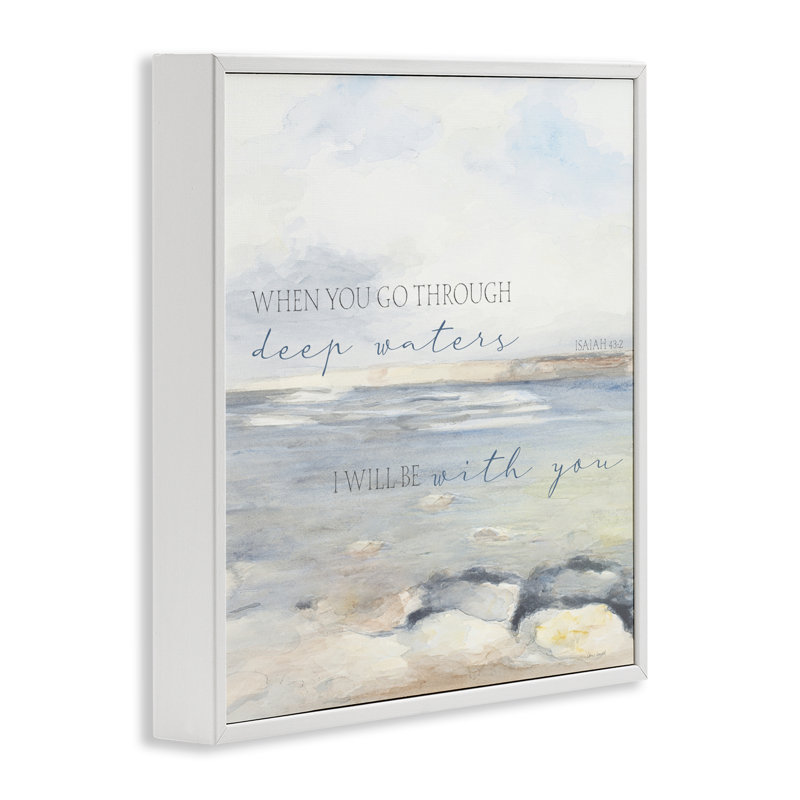 «Deep Waters with You», estampe numérique, design par Lanie Loreth, Estampe numérique encadrée blanc bord de mer