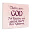Thank You God Pink 1 Piece Wrapped Canvas Wall Art-1663767908