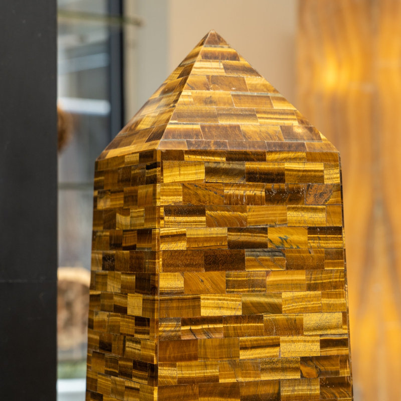 Large Genuine Polished Tiger's Eye (74") Obelisk