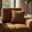 Canapé Hesse, 1 coussin, capitonné, revêtement orange moelleux-129099783
