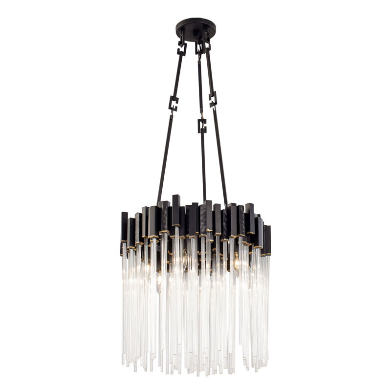 Matrix Pendant - 18.5"D x 18.5"W x 29"H - Matte Black/French Gold, Matte Black/French Gold