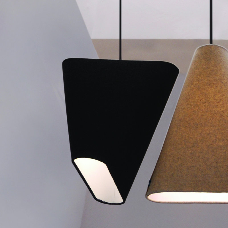 Abat-jour fantaisie en lin MNM, Anthracite, H 23,6 po x l 13 po