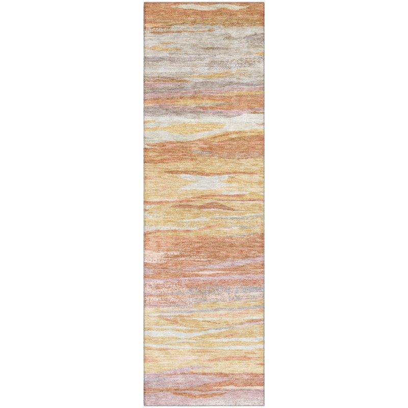 Premium Machine Washable Alaina AMF1933 Waves Rug, Runner 2'3" x 7'6"