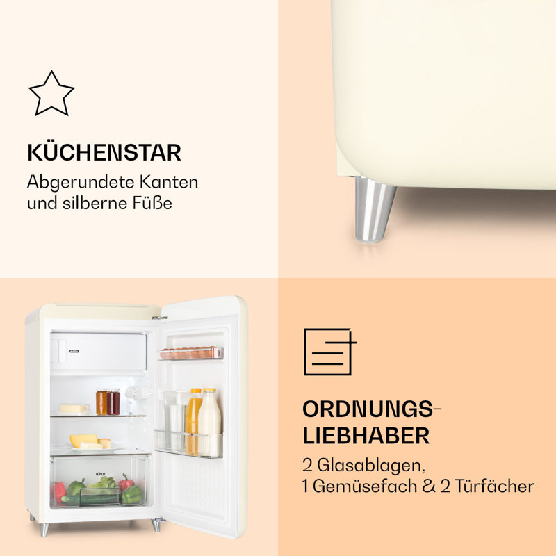 108 L PopArt mini-fridge EEK A++, Cream