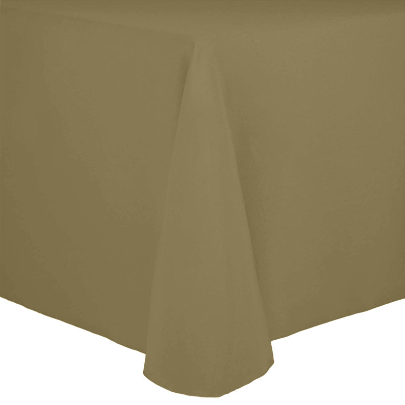 Solid Color Round Tablecloth, 1, 108" x 156", Camel