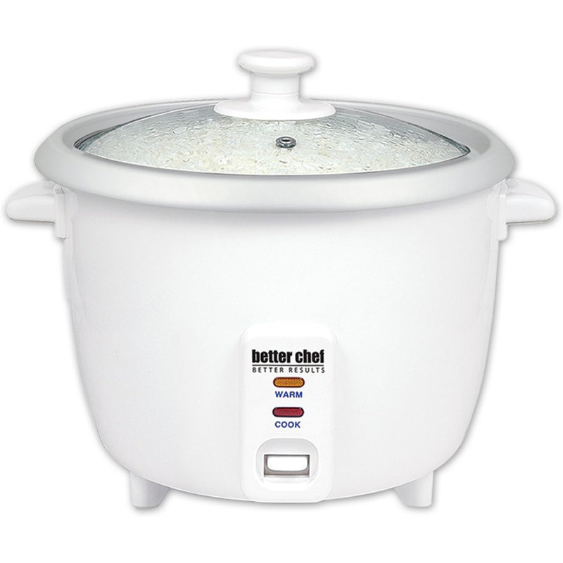 Better Cuiseur à riz automatique 8 tasses (16 tasses cuites) Better Chef Im-400, avec fonction de maintien au chaud, blanc
