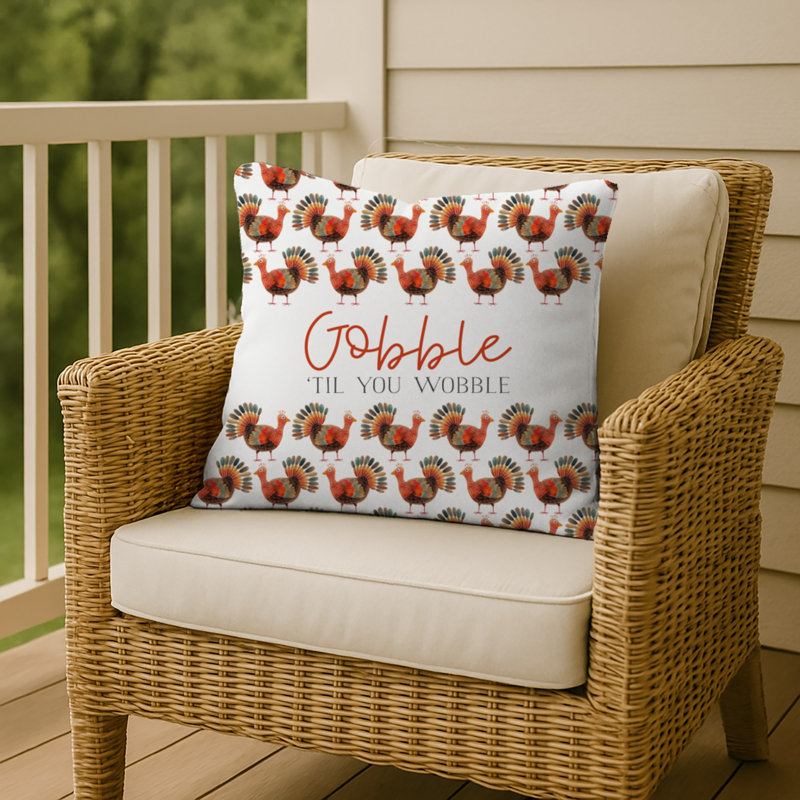 Coussin décoratif Gobble Til You Wobble