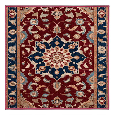 Machine Washable Tabriz Red Area Rug