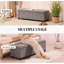 Banc de rangement, banc de rangement avec repose-pieds, banc de bout de lit
