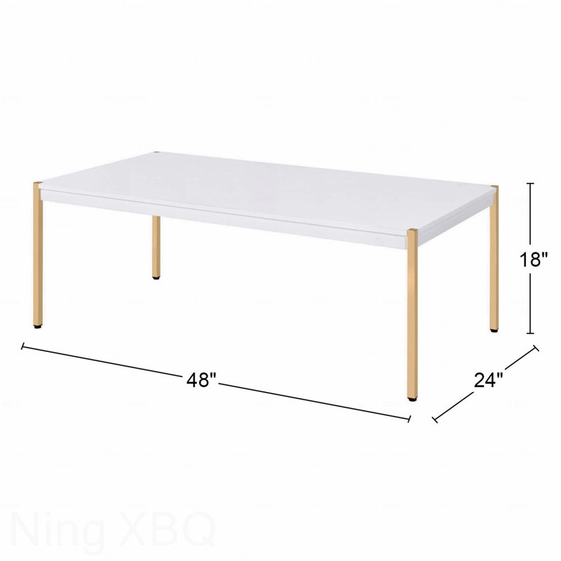 Rectangular Wooden Top Coffee Table