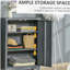 Organisateur de rangement industriel en acier HOMcom gris