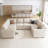 Niyona U-Shaped Modular Sofa Bed Convertible Sleeper Sectional-98143850