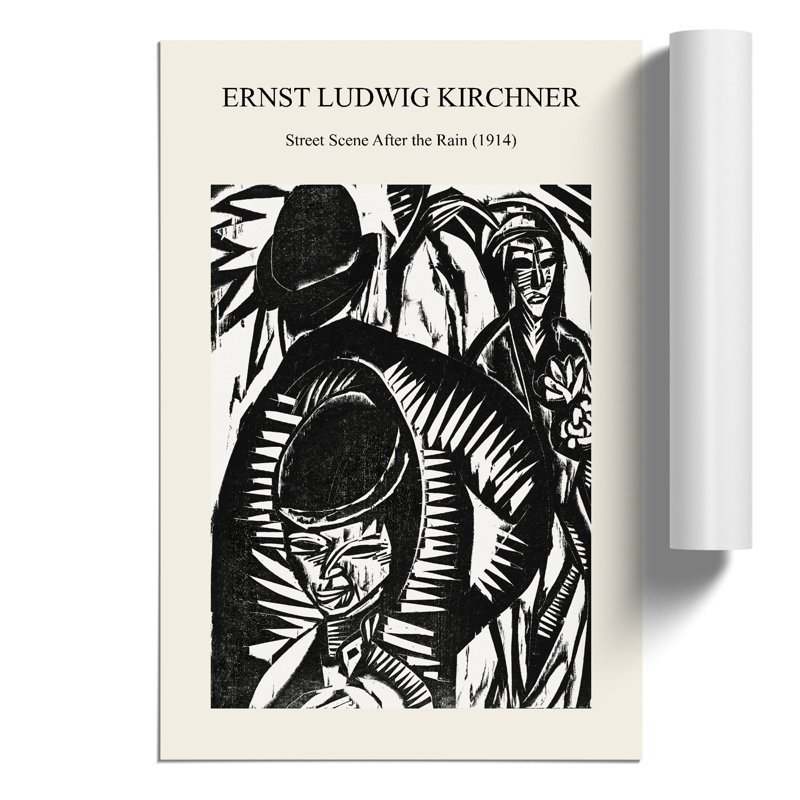 Street Scene After the Rain Print by Ernst Ludwig Kirchner - Frameless Print, 30cm H x 21cm W x 0.1cm D