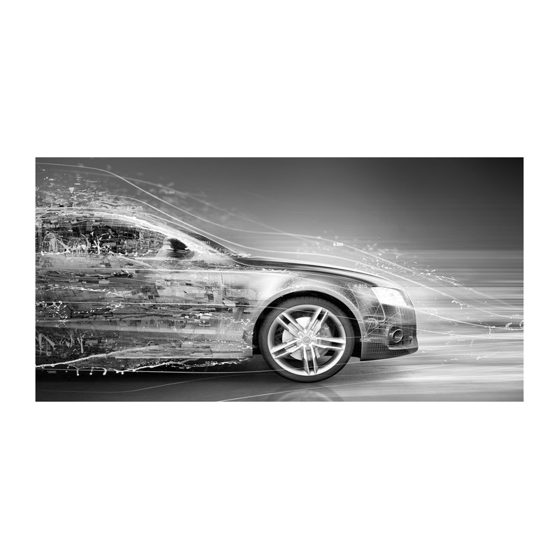 Speeding Car - Wrapped Canvas Print