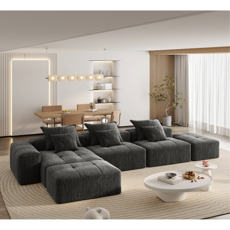 Canapé modulaire surdimensionné Modern, Noir