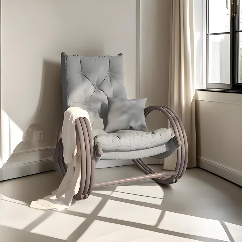 Fauteuil à bascule Creative Fashion, Gris / café clair
