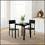 Ensemble de table de salle à manger compacte 3 pièces pour petits espaces, conception moderne avec tabourets peu encombrants et fabrication durable