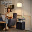 Lampe sur pied avec table et 2 tiroirs-160486702
