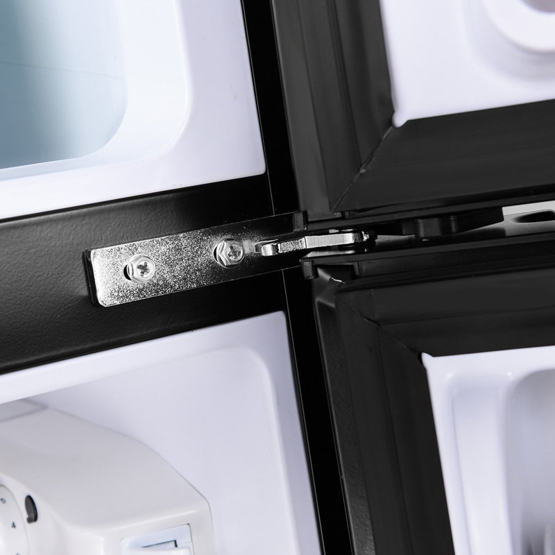 3.2 Cu Ft Compact Black Stainless Steel Refrigerator with Freezer