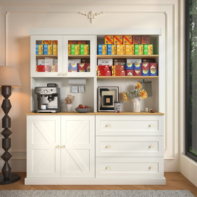 Bookcases with Open Countertops,Adjustable Bookshelves (Set of 2) by Gracie Oaks