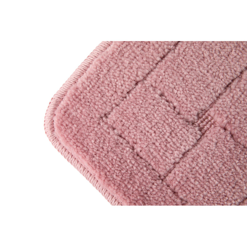 Architha Polypropylene Plastic Non-Slip Bath Mat, Blush Pink