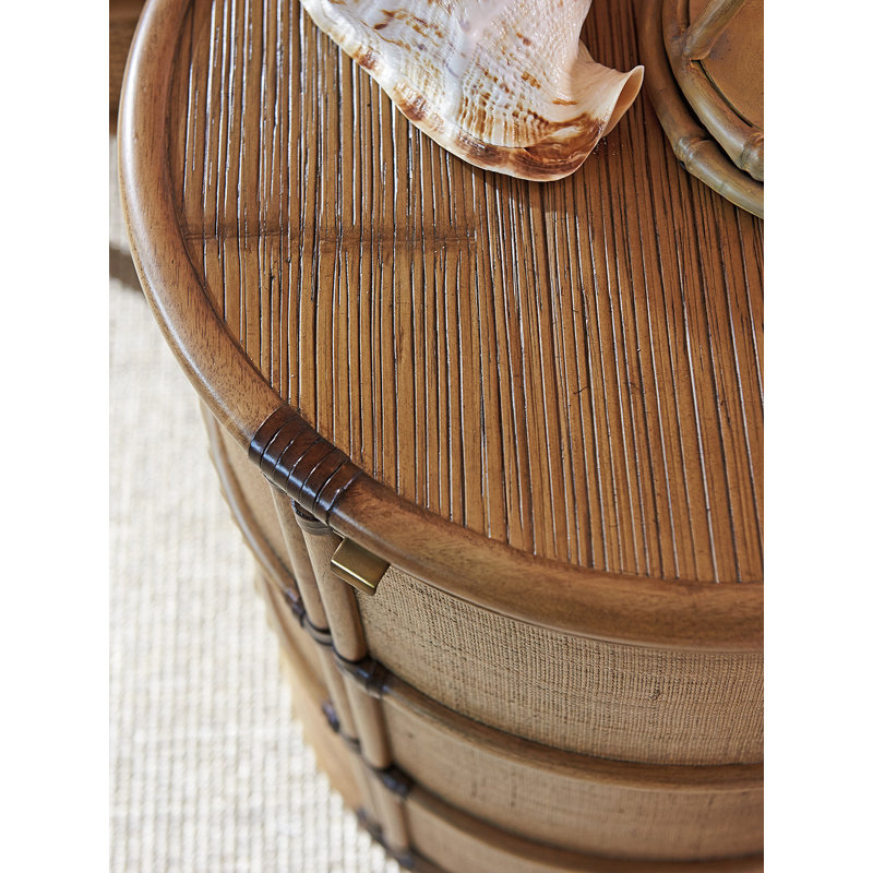 Twin Palms End Table with Storage