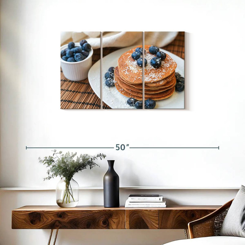 Yarlin Pancakes With Blueberries, 20" H x 33" W