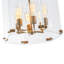 Luminaire suspendu en verre biseauté 6 lumières