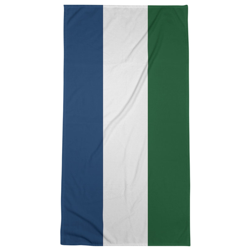 Lightweight Bath Towel, Navy/White/Green