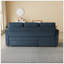 Canapé-lit 3 personnes pliable 3-en-1 avec table, ports USB et accoudoirs de rangement, tissu chenille de haute qualité-1603161899