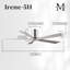 60" Irene 5-Blade Hugger Ceiling Fan with Wall Remote-1087667379-1087667387-1087667335