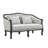 E21820DB00584AB9A59374EA1BC8AFC7 Loveseat W/2 Pillows, Grey Linen & Dark Brown Finish - Agatho ( 1Pc/1Ctn )
