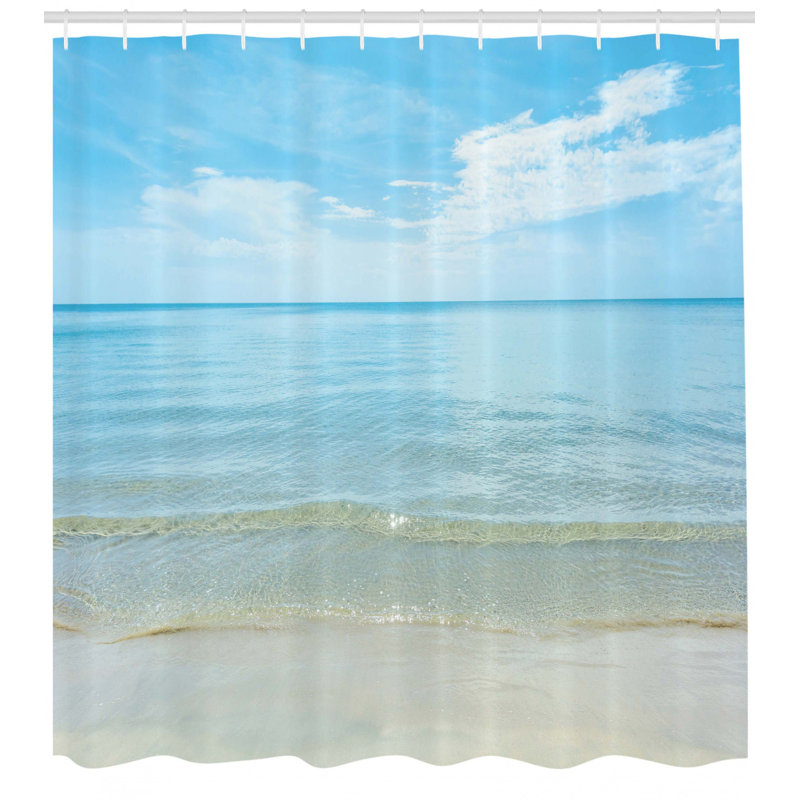 Shower Curtain with Hooks Included, 70" H x 69" W
