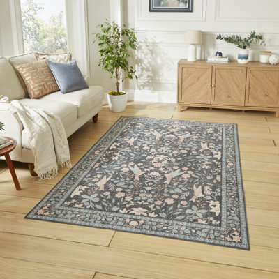 Vintage Look Digitally Printed Area Rug