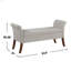 Banc de rangement rembourré en velours avec accoudoirs roulés-1573116138