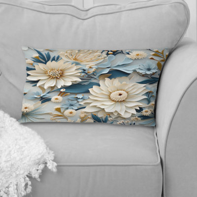 Coussin décoratif à motif floral Dahlia