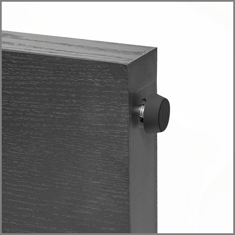 Console d'entrée 55 po avec tiroirs cannelés Lopp, Black, Black, Noir