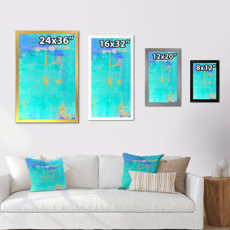 Art moderne gris et bleu II 2FDP47770, H 36 po x l 24 po x P 1 po, Argent