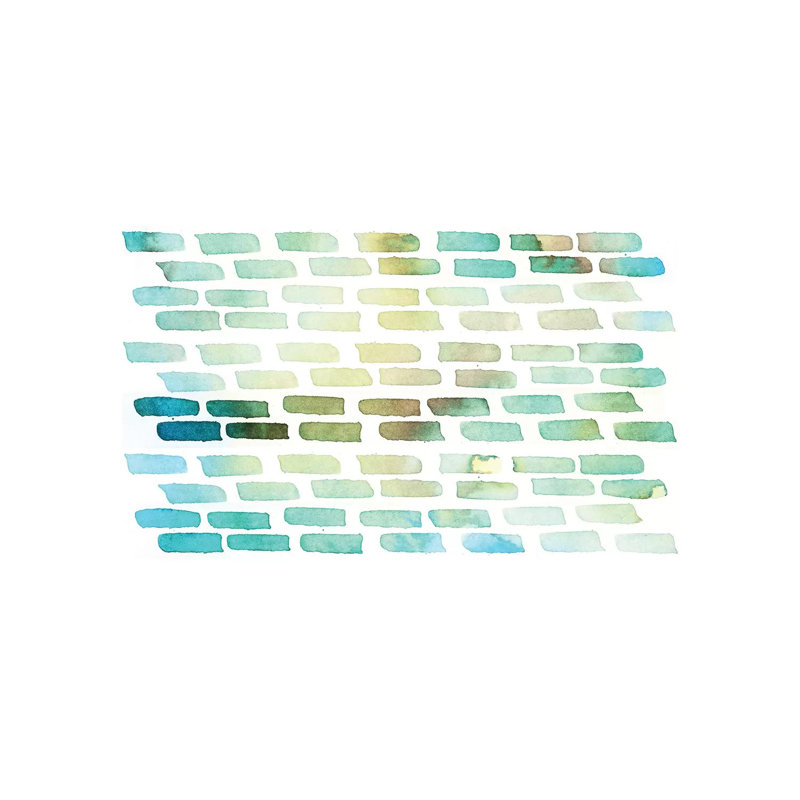 Bricks - Wrapped Canvas Painting, 20.32 cm H x 30.48 cm W