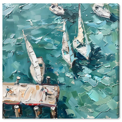 Docked Beach Coastal Inspired Wall Art by Art Remedy