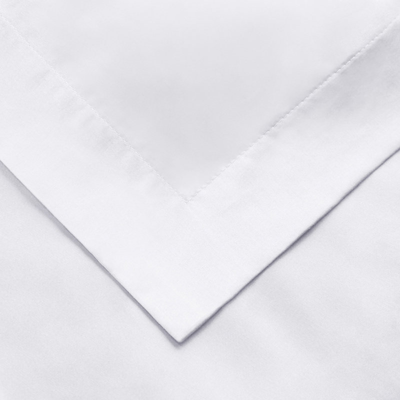 White Cotton Blend 1200 Thread Count Washable Duvet Cover Set, King
