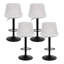 Swivel Upholstered Adjustable Height Counter Stool with Metal Frame-1871631288-1871631300
