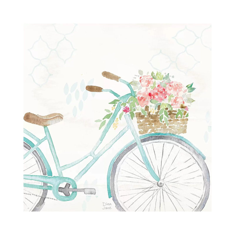 Summer Ride II by Dina June - Painting on Canvas, Wrapped Canvas, 45.72cm H x 45.72cm W x 3.81cm D
