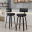 Swivel Upholstered Stool With T-Shaped Backrest-1632675546-1627311134-1627311129