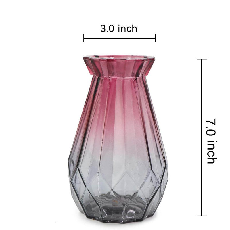 Glass Table Vase, Purple/Grey